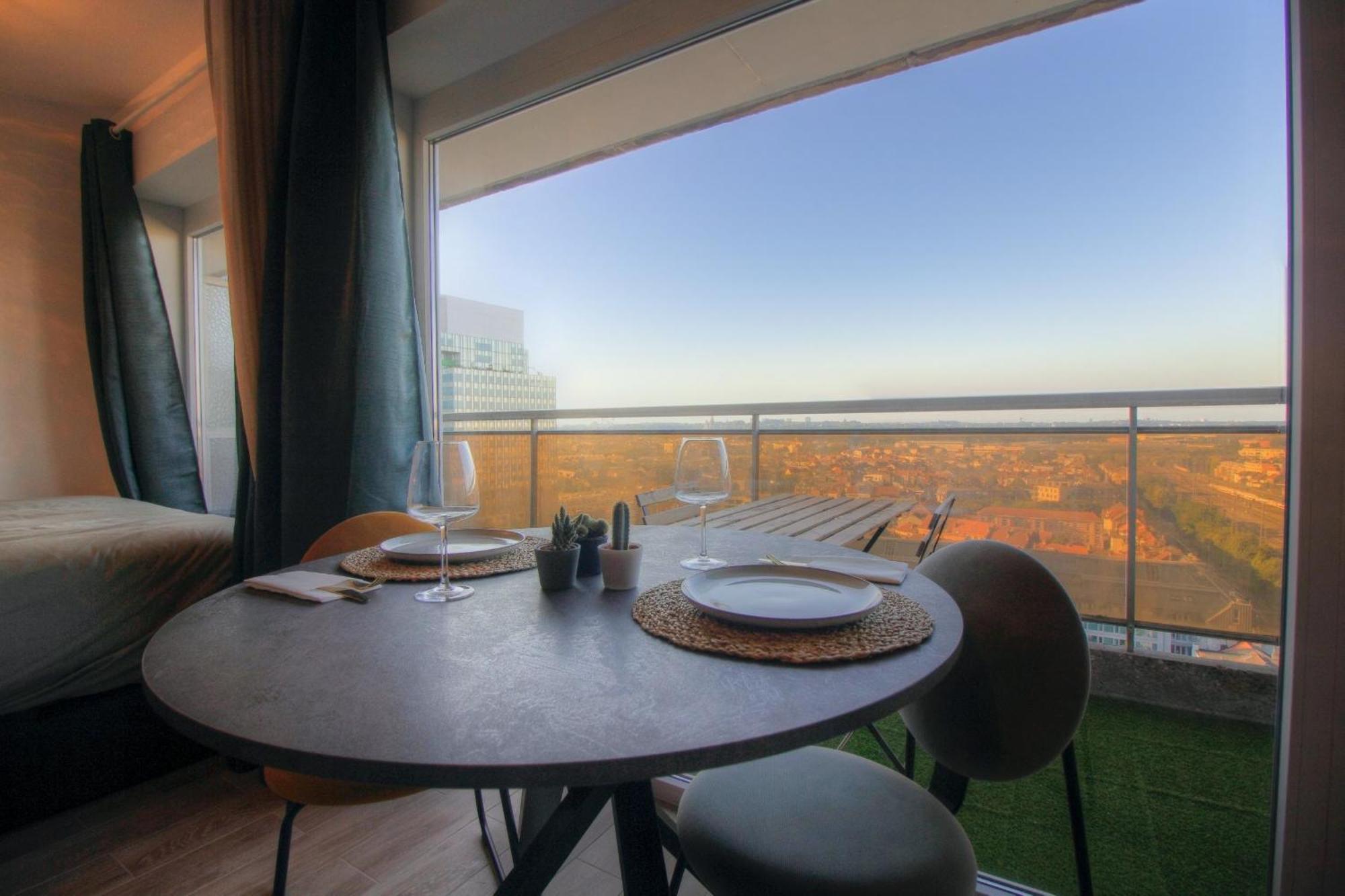 Studio Avec Vue Panoramique Et Parking Gratuit Bruxelles Esterno foto
